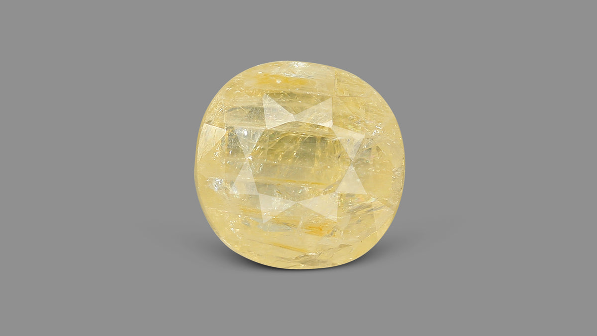 Natural Yellow Sapphire (Pukhraj) 6.80 Carats / 7.47 Ratti