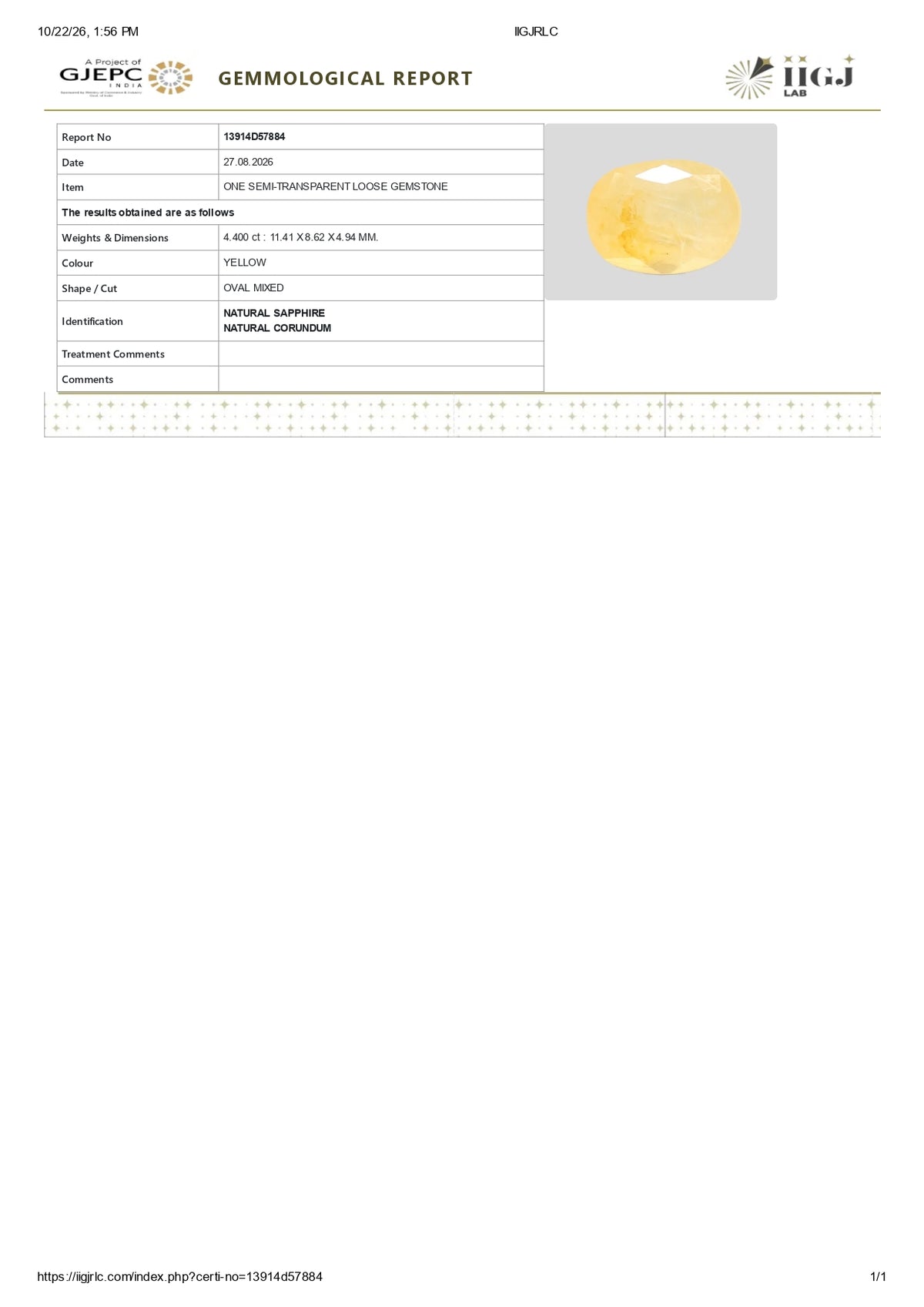Certificate