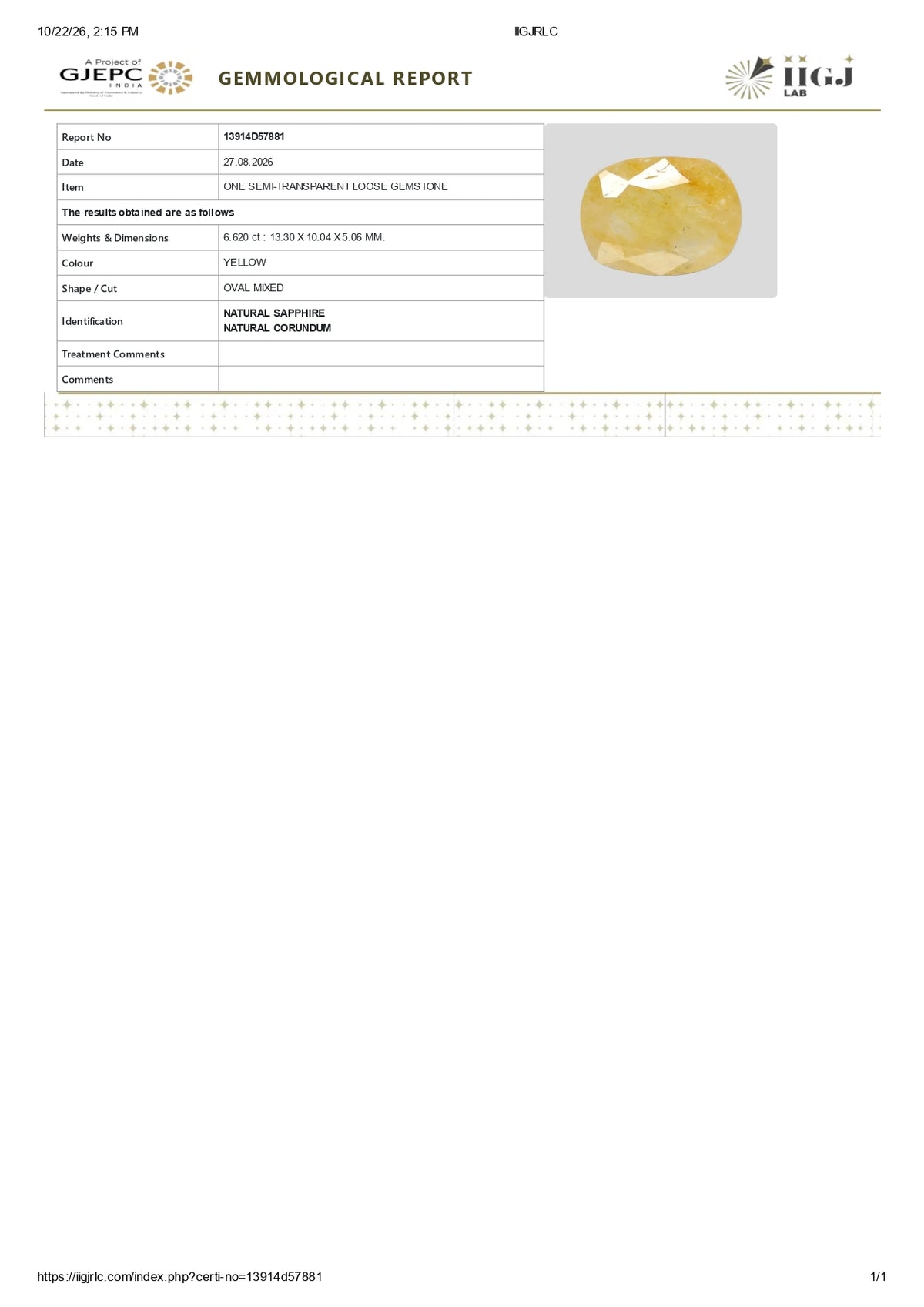 Certificate