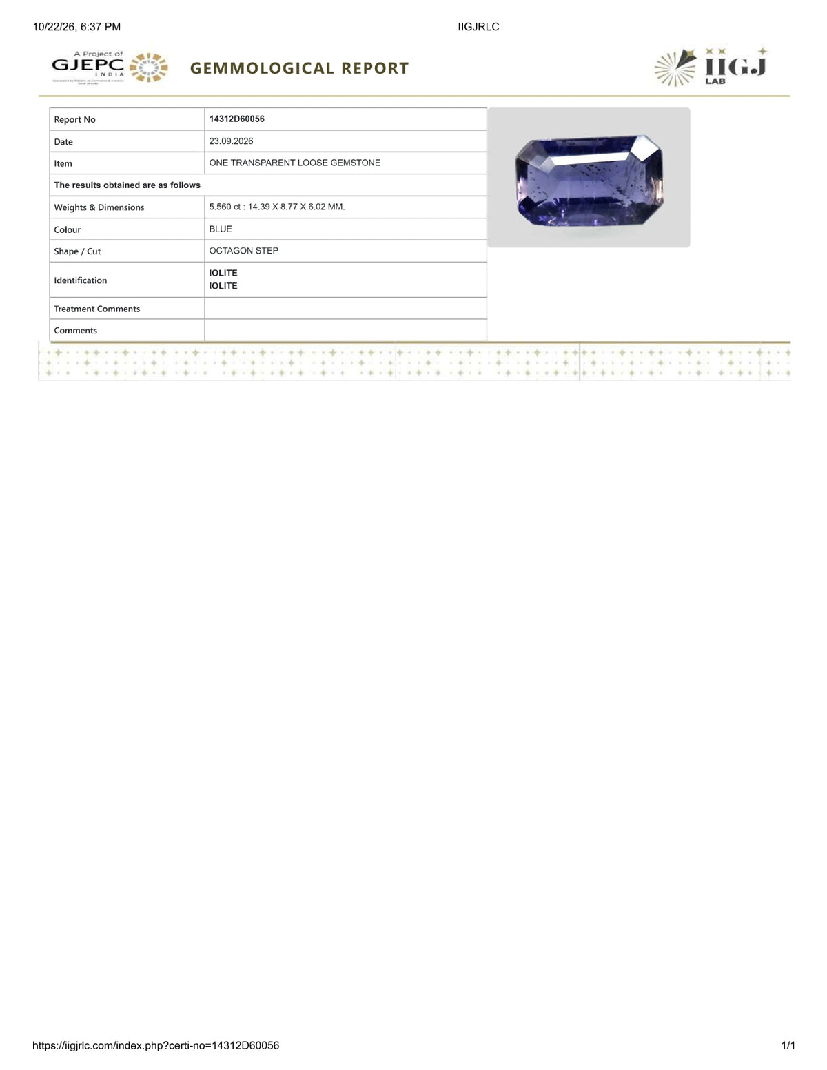 Certificate