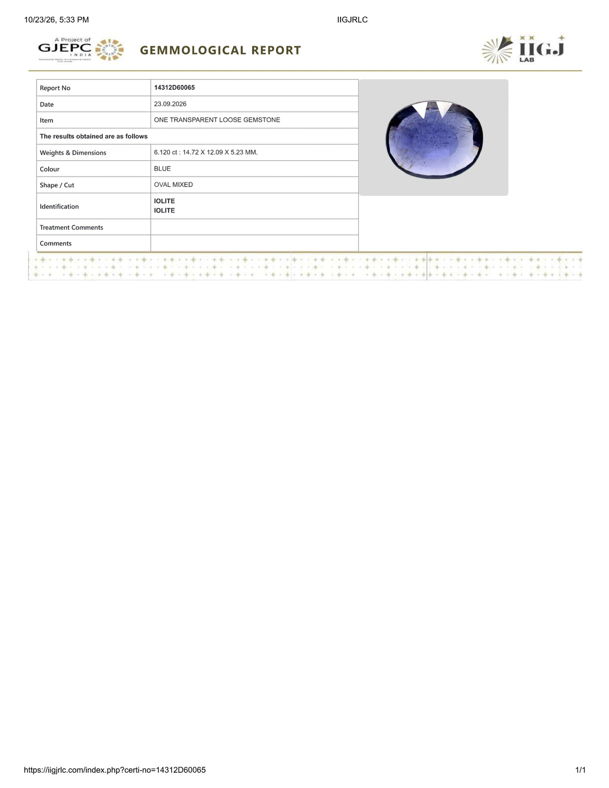 Certificate
