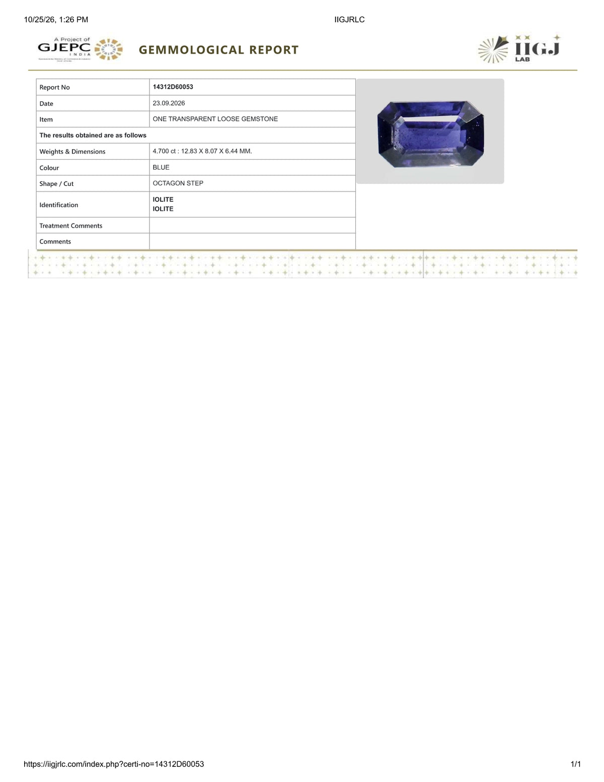 Certificate
