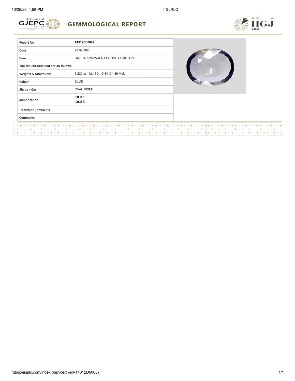 Certificate