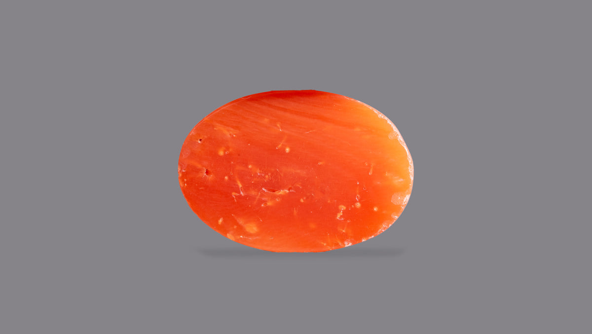 Japanese Red Coral (Moonga) 6.06 Carats / 6.66 Ratti