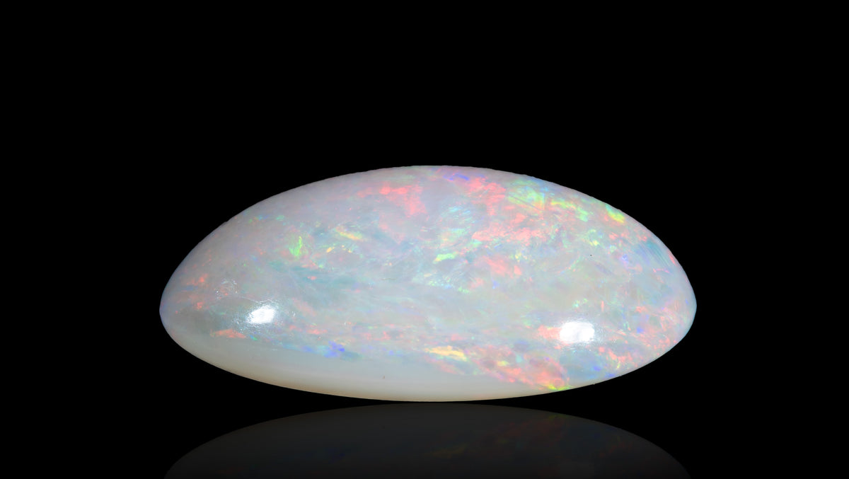 White Opal With Fire 6.49 Carats / 7.13 Ratti