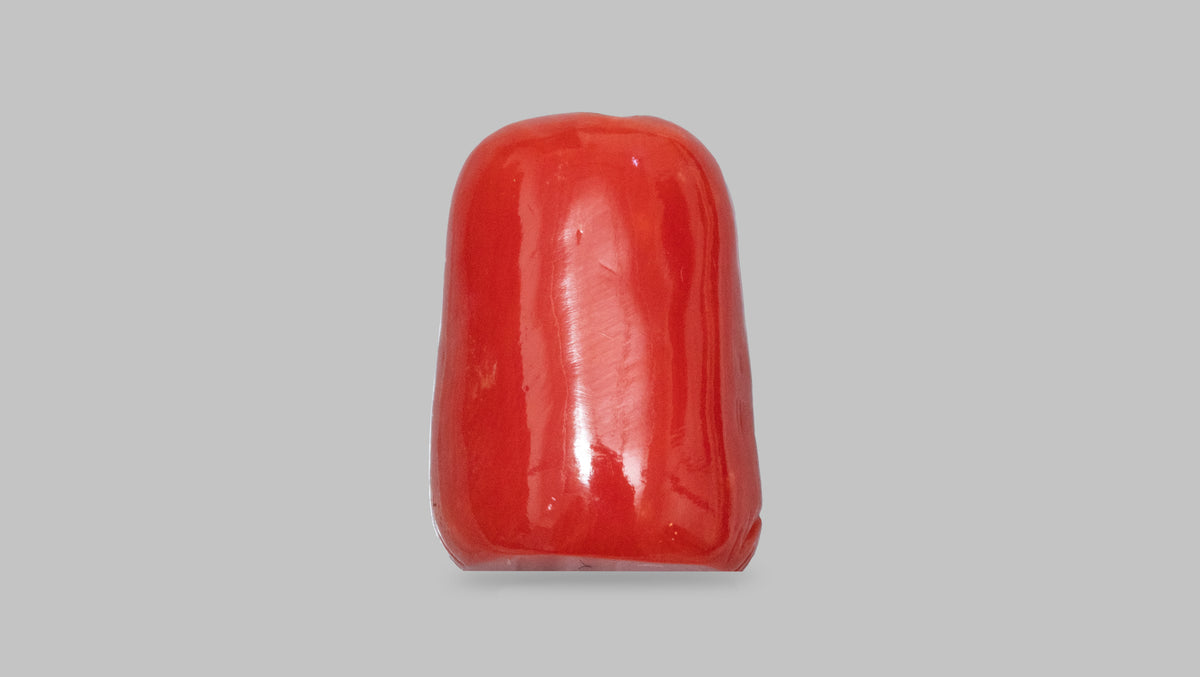 Ganesh Carving Red Coral 14.75 Carats / 16.21 Ratti