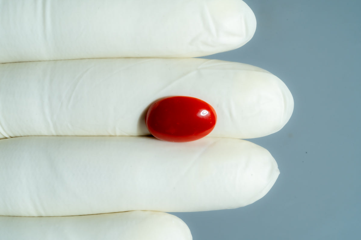 Japanese Red Coral (Moonga) 6.06 Carats / 6.66 Ratti