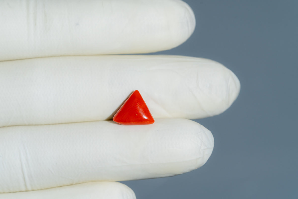 Italian Red Coral (Moonga) 4.10 Carats / 4.51 Ratti