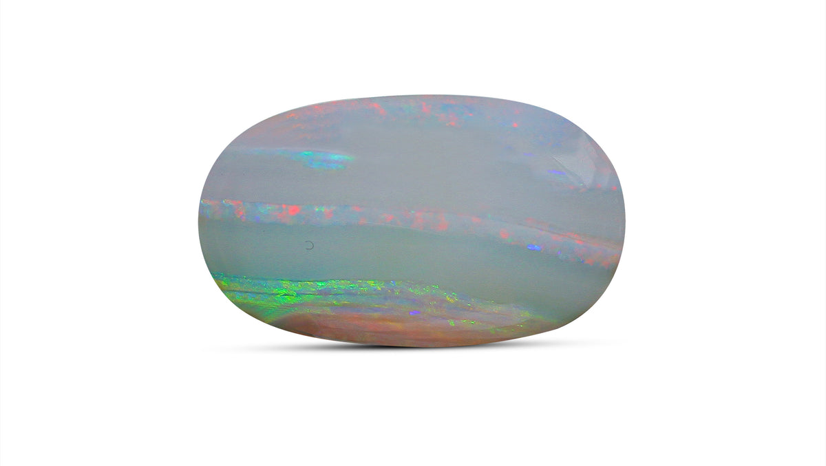 White Opal With Fire 7.38 Carats / 8.11 Ratti