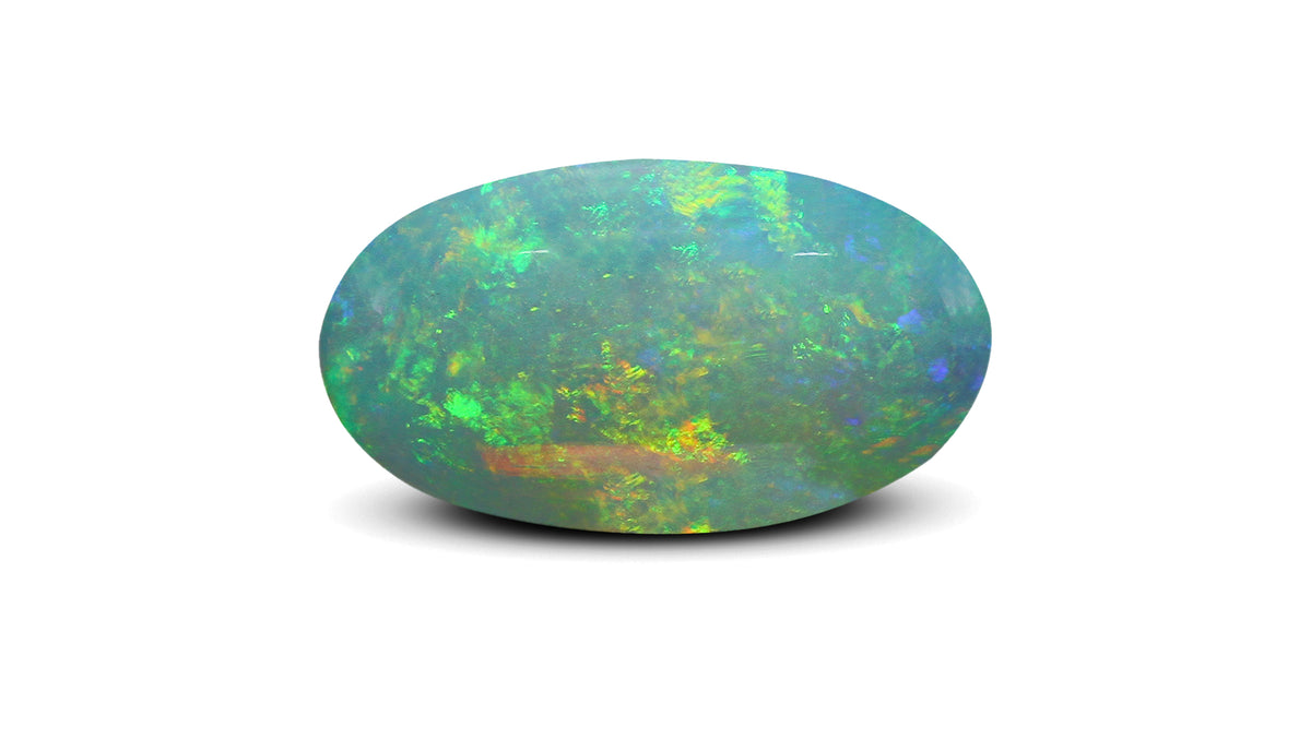 White Opal With Fire 7.47 Carats / 8.21 Ratti