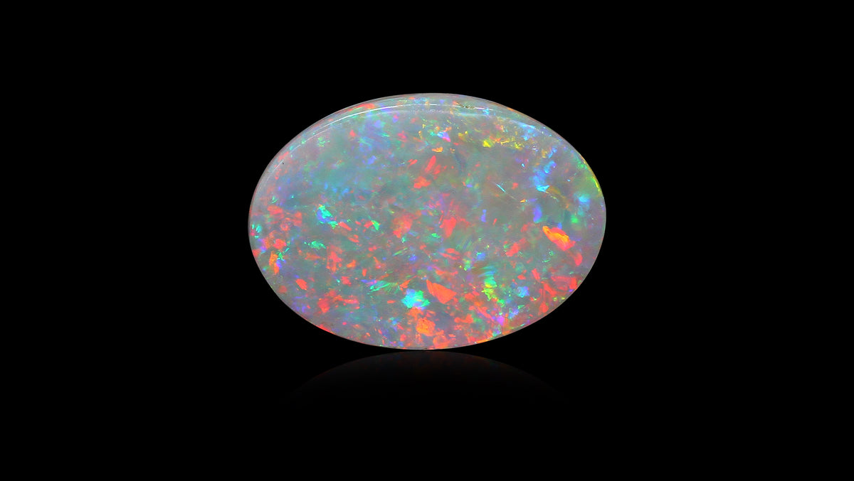White Opal With Fire 9.11 Carats / 10.01 Ratti