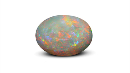 White Opal With Fire 9.11 Carats / 10.01 Ratti