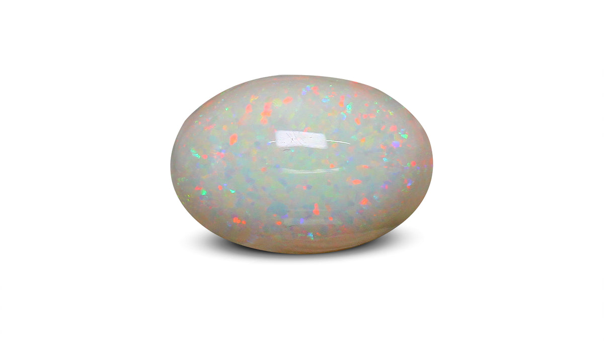 White Opal With Fire 6.37 Carats / 7 Ratti