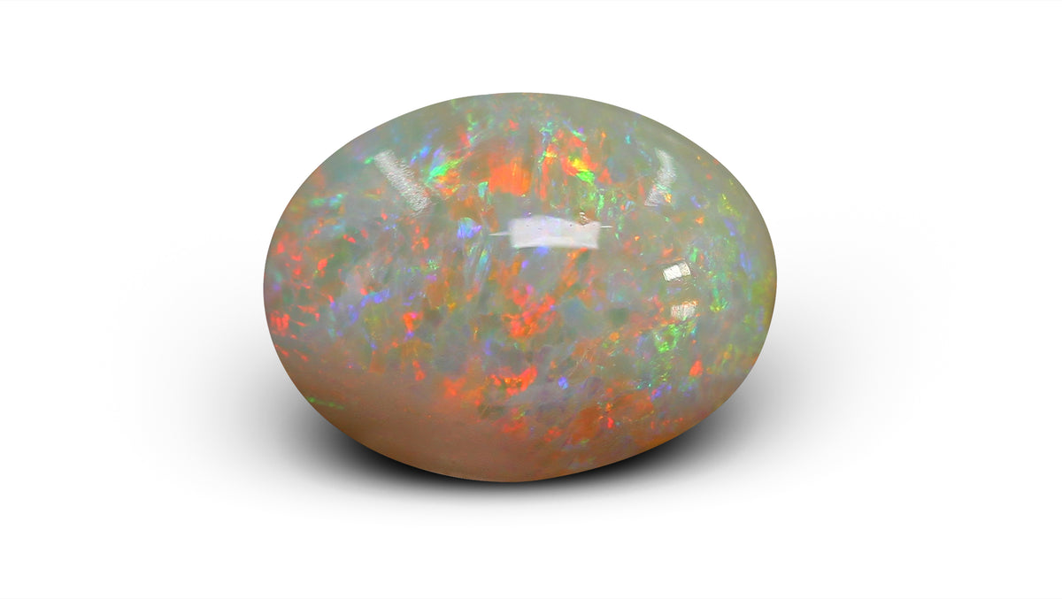 White Opal With Fire 4.46 Carats / 4.9 Ratti