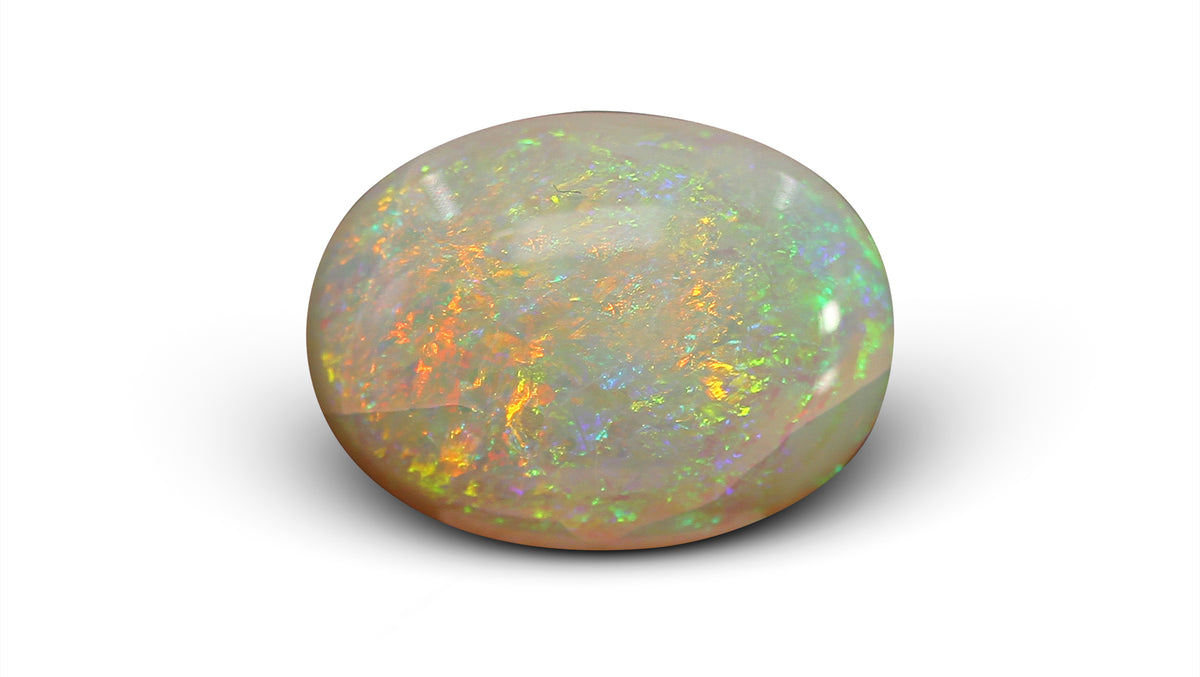 White Opal With Fire 4.92 Carats / 5.41 Ratti