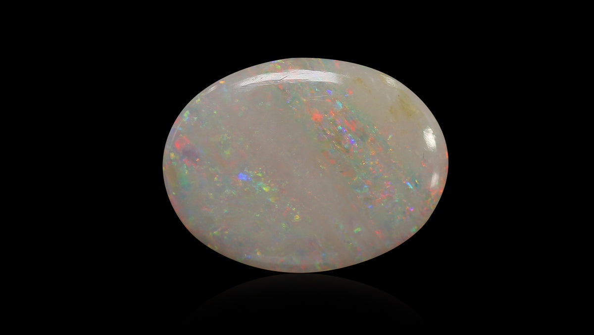 White Opal With Fire 6.85 Carats / 7.53 Ratti