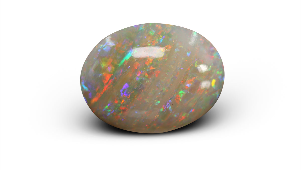 White Opal With Fire 6.85 Carats / 7.53 Ratti