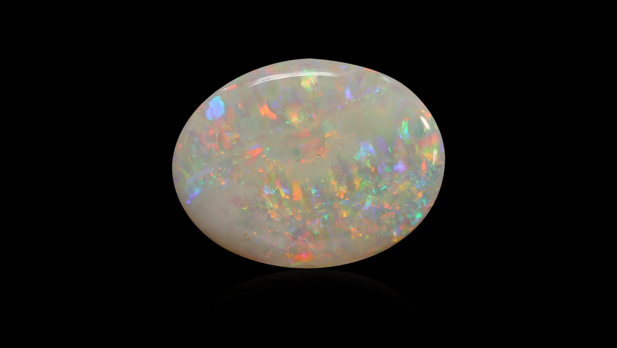 White Opal With Fire 6.51 Carats / 7.15 Ratti
