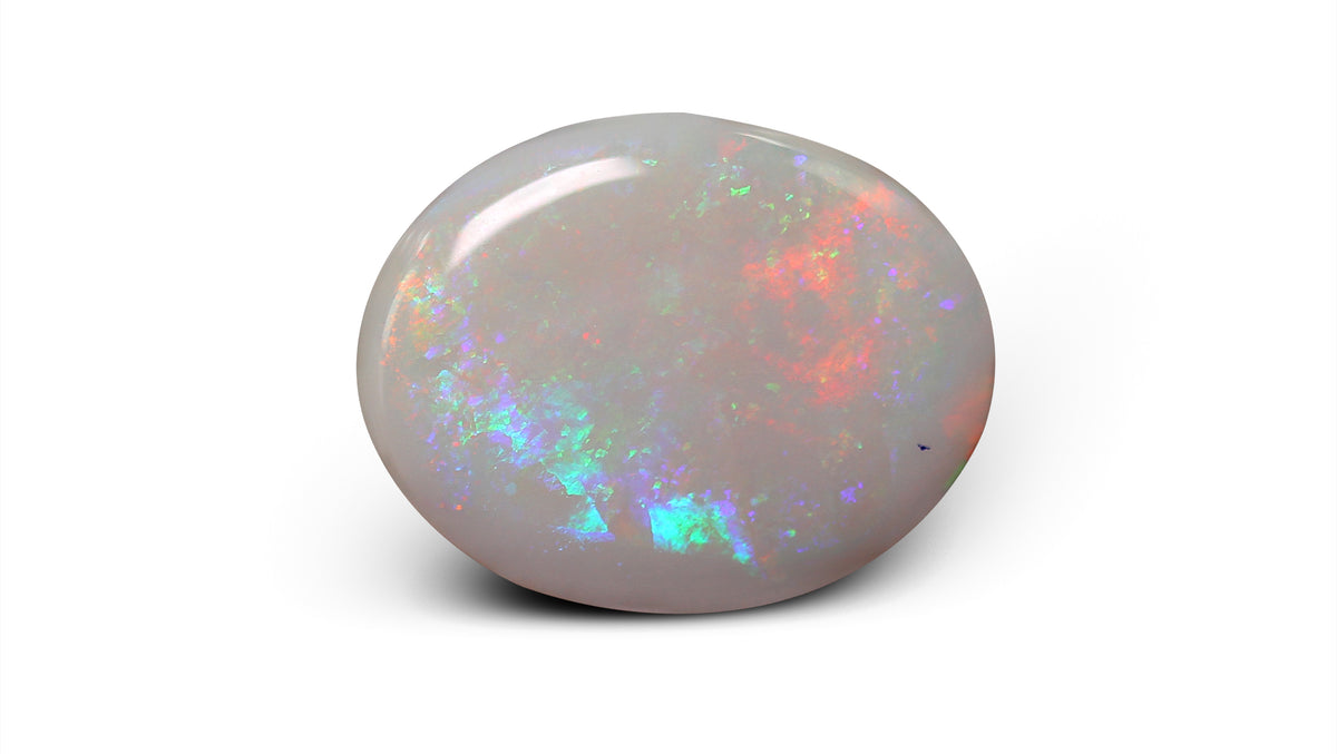 White Opal With Fire 17.92 Carats / 19.69 Ratti
