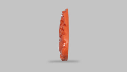 Ganesh Carving Red Coral 7.49 Carats / 8.23 Ratti