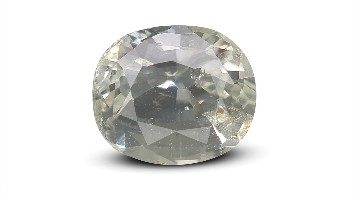 Natural White Sapphire 4.91 Carats / 5.4 Ratti