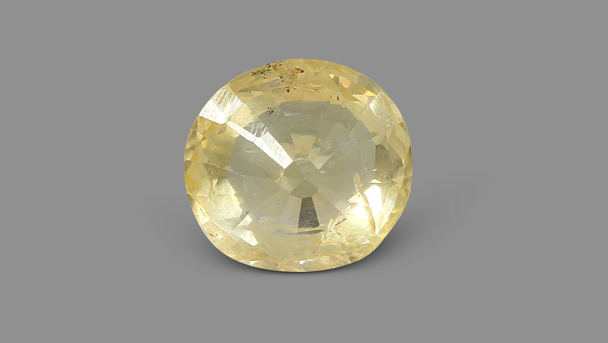 Natural Yellow Sapphire 5.47 Carats / 6.01 Ratti
