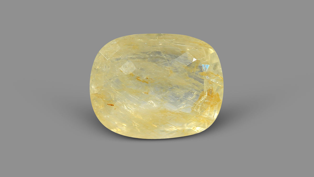 Natural Yellow Sapphire (Pukhraj) 7.32 Carats / 8.04 Ratti