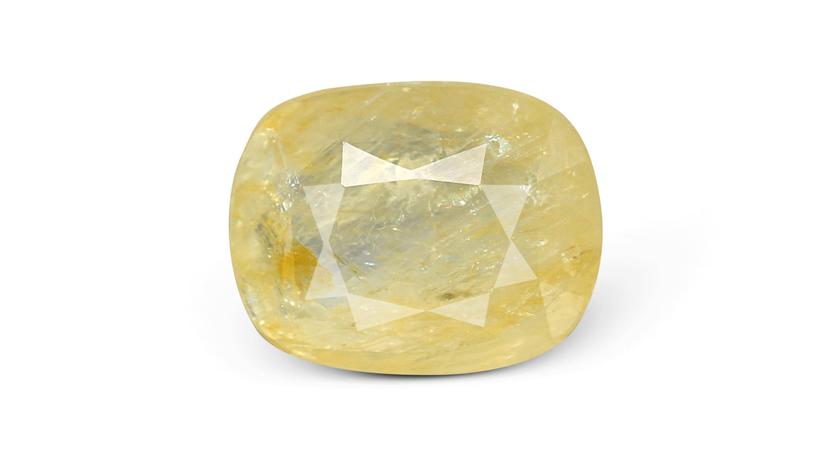 Natural Yellow Sapphire (Pukhraj) 7.32 Carats / 8.04 Ratti