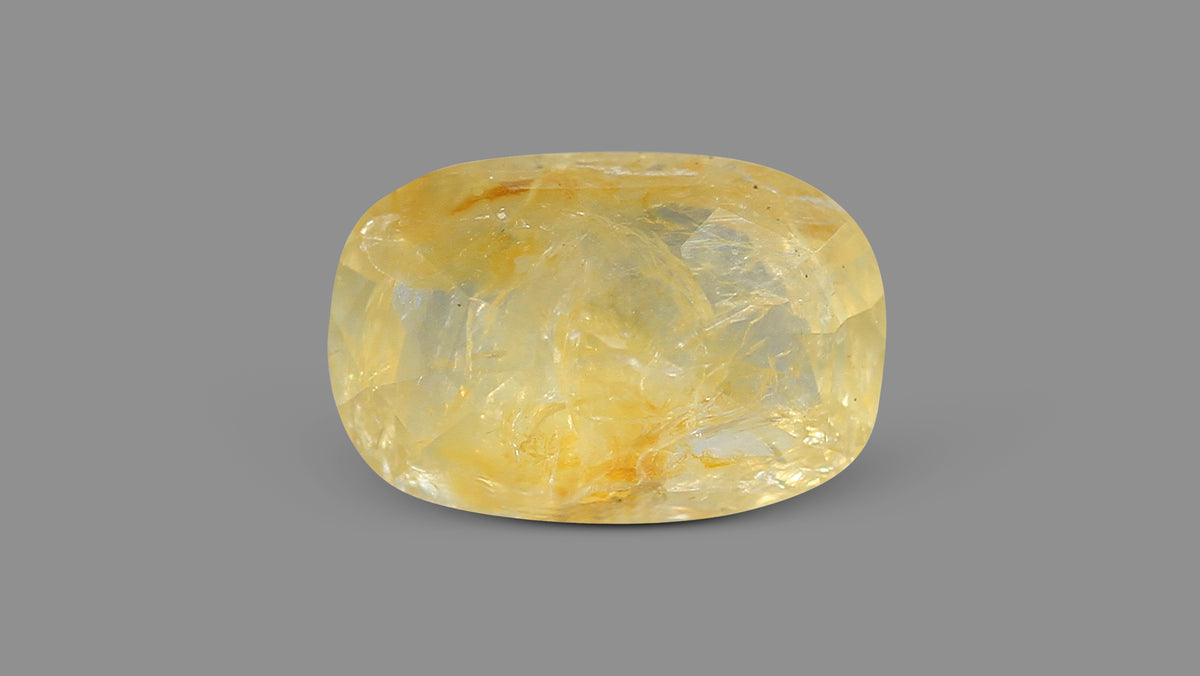 Natural Yellow Sapphire (Pukhraj) 5.69 Carats / 6.25 Ratti