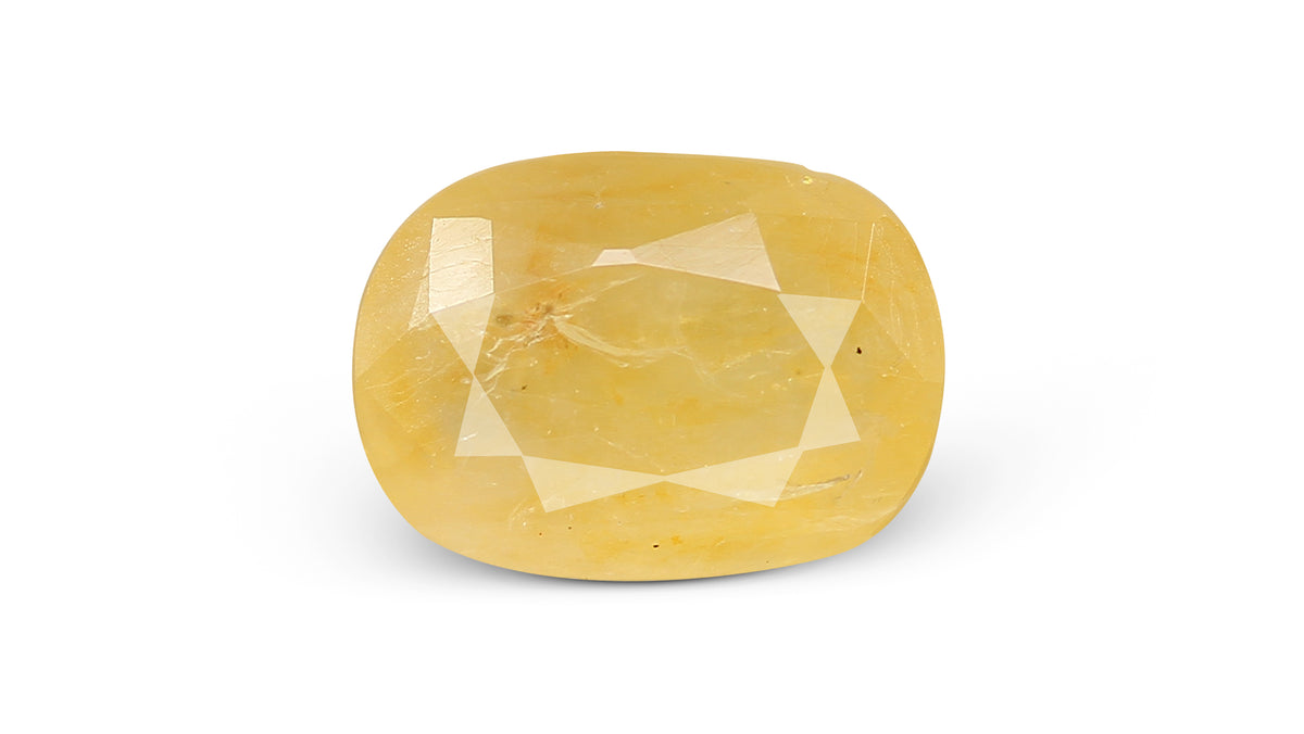 Natural Yellow Sapphire (Pukhraj) 6.38 Carats / 7.01 Ratti