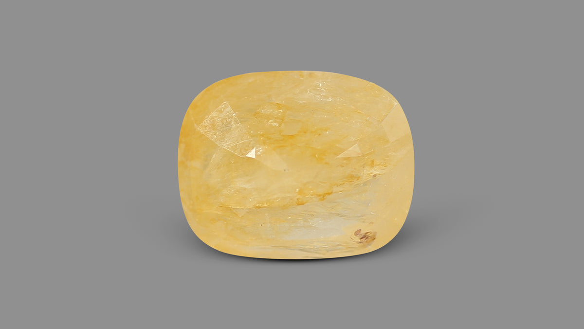 Natural Yellow Sapphire (Pukhraj) 6.61 Carats / 7.26 Ratti