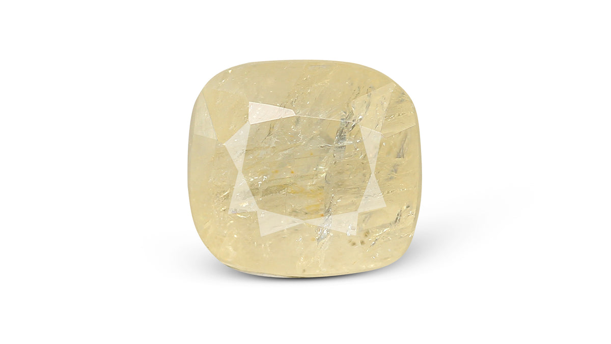 Natural Yellow Sapphire (Pukhraj) 6.43 Carats / 7.07 Ratti