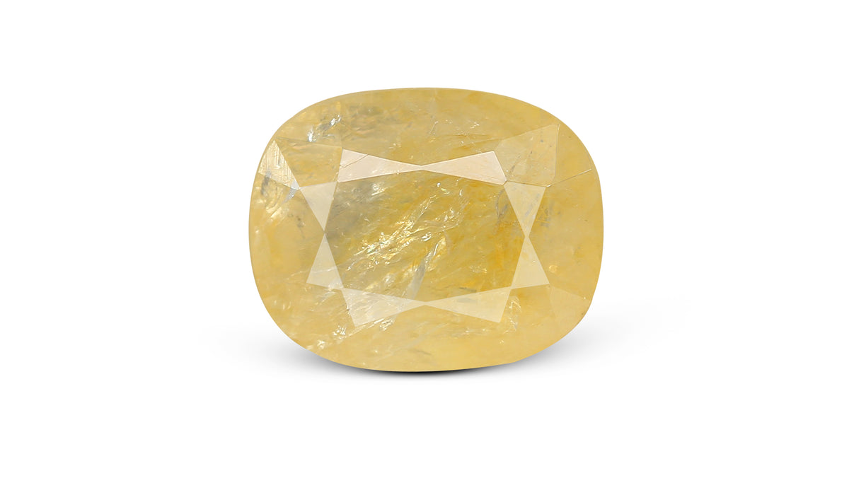 Natural Yellow Sapphire (Pukhraj) 6.72 Carats / 7.38 Ratti