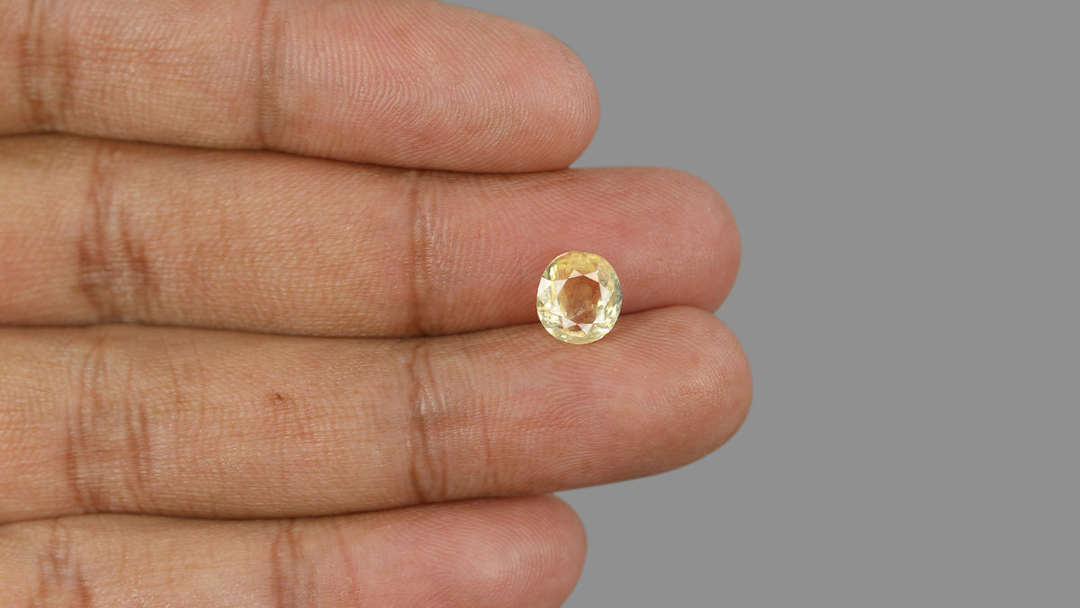 Natural Yellow Sapphire (Pukhraj) 3.28 Carats / 3.6 Ratti