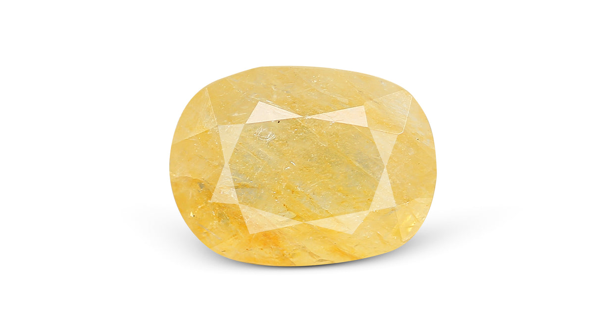 Natural Yellow Sapphire (Pukhraj) 6.62 Carats / 7.27 Ratti