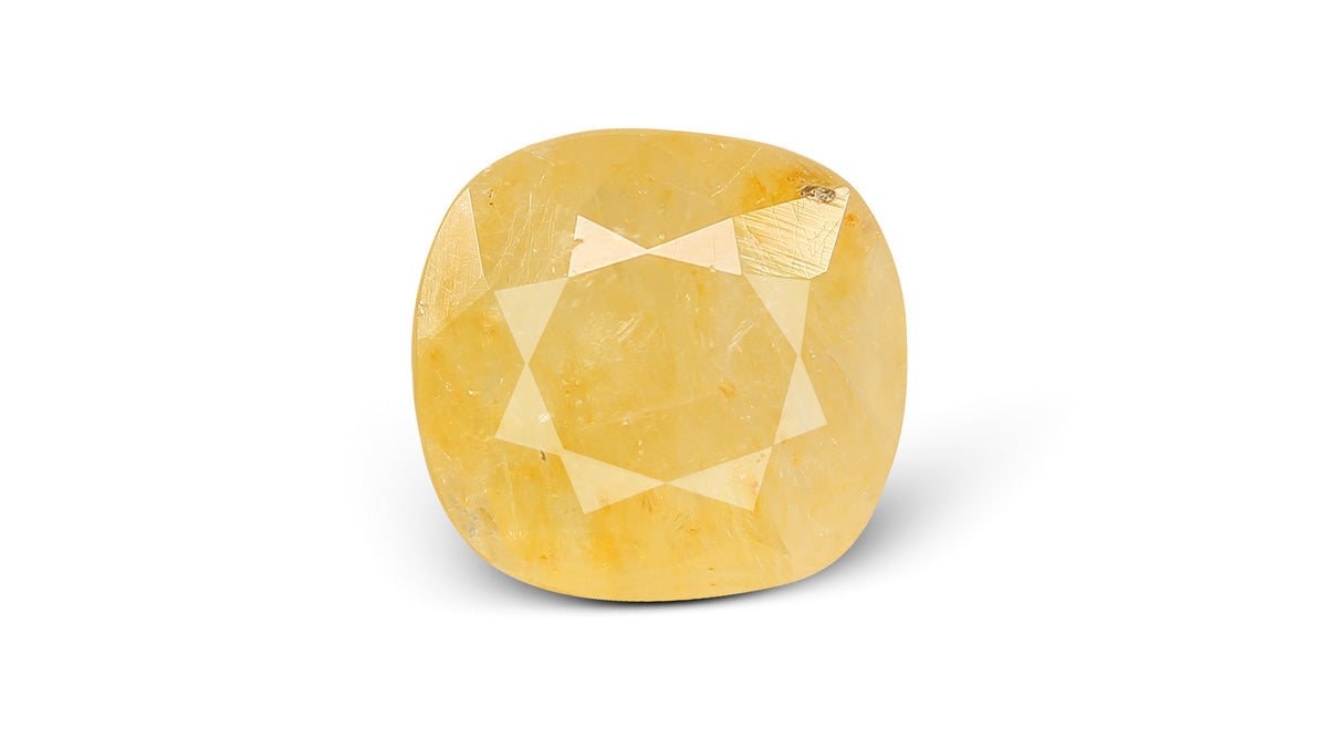 Natural Yellow Sapphire (Pukhraj) 6.62 Carats / 7.27 Ratti