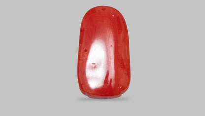 Ganesh Carving Red Coral 22.51 Carats / 24.74 Ratti