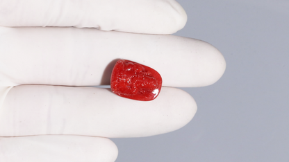Ganesh Carving Red Coral 16.98 Carats / 21.96 Ratti